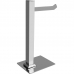 Kit banheiro inox kit lavabo luxo 02 peças porta toalha bancada papeleira chão