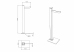 Kit banheiro inox kit lavabo luxo 02 peças porta toalha bancada papeleira chão