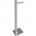 Kit banheiro inox kit lavabo luxo 02 peças porta toalha bancada papeleira chão