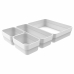 Conjunto organizador de gaveta LOGIC 4 peças OU Branco CLL300