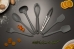 Pincel de Cozinha Culinário Silicone 26cm Chumbo Confeitar PC100CHF OU 