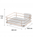 Escorredor louca talheres cozinha branco rosé gold Future 982RG