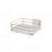 Escorredor louca talheres cozinha branco rosé gold Future 982RG