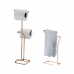 KIT BANHEIRO LAVABO ROSE GOLD 02 PEÇAS, TOALHEIRO BANCADA E PAPELEIRA CHÃO FUTURE 1891RG 1176RG