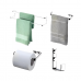 Kit banheiro lavabo Future cromado, porta toalha duplo 60 cm,toalheiro 30 cm,papeleira e cabide