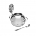 Açucareiro aço inox com tampa e colher 500g Ravinox 000411