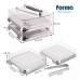 Conjunto porta frios 2 peças Inox Forma 15,5 x 15,5 x 7 cm 800140