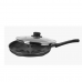 Frigideira Gourmet com tampa 4 ovos antiaderente Preto Multiflon 55244