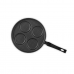 Frigideira Gourmet com tampa 4 ovos antiaderente Preto Multiflon 55244
