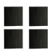 kit 04 und Acabamento Válvula Descarga metal Preto Fosco