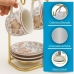 Suporte Xícaras Pires de Café Dourado Future 1124DD