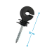 ANEL ISOLADOR PRETO EXTRA FORTE ZEBU (20UN) ALTA RESISTENCIA