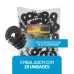 ANEL ISOLADOR PRETO EXTRA FORTE ZEBU (20UN) ALTA RESISTENCIA