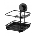 Suporte cozinha preto fosco Sabão Detergente Esponja com Ventosa Future 4017PT