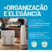 Kit mesa 2 peças aço carbono Future porta copo suporte guardanapo