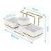 Organizador para Sachês Mexedor e Guardanapos Dourado branco Future 1224BCD