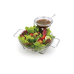 Saladeira com molheira bowl para salada e molho em vidro Forma Inox 802741