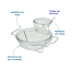 Saladeira com molheira bowl para salada e molho em vidro Forma Inox 802741