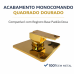 ACABAMENTO QUADRADO DOURADO MONOCOMANDO CHUVEIRO PADRAO DECA