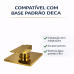 ACABAMENTO QUADRADO DOURADO MONOCOMANDO CHUVEIRO PADRAO DECA