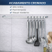 Barra de Piatina Cromado 45cm com 6 ganchos Future 2411CR