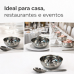 Conjunto sobremesa kit cumbuca 12 pe&ccedil;as 6 combucas 6 colheres a&ccedil;o inox Ravinox
