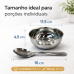 Conjunto sobremesa kit cumbuca 12 pe&ccedil;as 6 combucas 6 colheres a&ccedil;o inox Ravinox