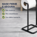 Suporte Papel Higiênico Chão Porta Rolos Duplo Preto Fosco Aço Banheiro Luxo Quadrata