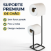 Suporte Papel Higiênico Chão Porta Rolos Duplo Preto Fosco Aço Banheiro Luxo Quadrata