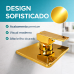 Acabamento Quadrado Monocomando Dourado Chuveiro Ducha Padrão Deca