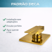 Acabamento Quadrado Monocomando Dourado Chuveiro Ducha Padrão Deca