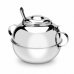 A&ccedil;ucareiro a&ccedil;o inox com tampa e colher 500g Ravinox 000411