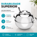 A&ccedil;ucareiro a&ccedil;o inox com tampa e colher 500g Ravinox 000411