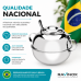 A&ccedil;ucareiro a&ccedil;o inox com tampa e colher 500g Ravinox 000411
