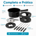 Kit servi&ccedil;o de Fondue Preto 8 pe&ccedil;as Viena Forma 807907