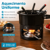 Kit servi&ccedil;o de Fondue Preto 8 pe&ccedil;as Viena Forma 807907