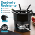 Kit servi&ccedil;o de Fondue Preto 8 pe&ccedil;as Viena Forma 807907