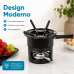 Kit servi&ccedil;o de Fondue Preto 8 pe&ccedil;as Viena Forma 807907