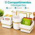 Organizador para Sach&ecirc;s Mexedor e Guardanapos Dourado branco Future 1224BCD