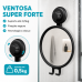 Espelho banheiro barbear antiemba&ccedil;ante ventosa preto Future 406PT