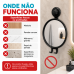 Espelho banheiro barbear antiemba&ccedil;ante ventosa preto Future 406PT
