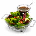 Saladeira com molheira bowl para salada e molho em vidro Forma Inox 802741