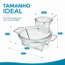 Saladeira com molheira bowl para salada e molho em vidro Forma Inox 802741