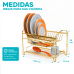 Escorredor de Lou&ccedil;as talheres Duplo Dourado Future 1522DD
