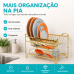 Escorredor de Lou&ccedil;as talheres Duplo Dourado Future 1522DD