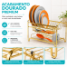 Escorredor de Lou&ccedil;as talheres Duplo Dourado Future 1522DD