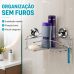 Porta Shampoo Suporte banheiro Cantoneira Ventosa Future 4001