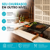 GRELHA PROFISSIONAL ARGENTINA PARRILLA ESMALTADA COM COLETOR E CHAPA AUXILIAR QUALINOX 600MM X 770MM