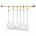 Barra de utensilios cozinha 45cm 6 Ganchos Dourada Future 2411DD