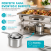 Kit 02 Und Queimador inox fundo para rechaud Ravinox 000030
